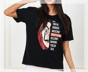 T-shirt Dom z Papieru Black