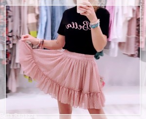 Spódniczka szyfonowa z falbanką Cindy