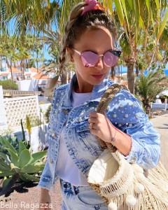 Spodnie jeansowe z perłami PEARL