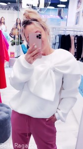 Dresowa bluza z kokardą BOW