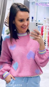 Sweter w serduszka JOKO
