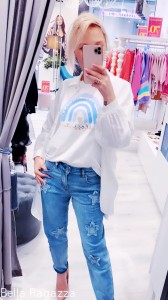 Jeansy z naszywkami STAR