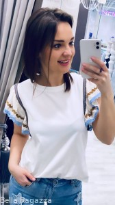 Bluzka z motylkowym rękawem JURI