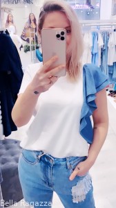 Bluzka z ozdobną falbaną LUNA