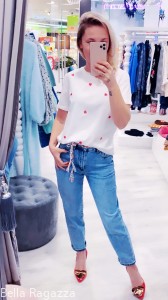 T-shirt z haftem LOVE