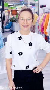 Sweter z kwiatami 3D FLEUR