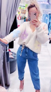 Kardigan z kwiatami SPRING