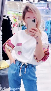 Bluzka z ozdobnym rękawem MARTHA