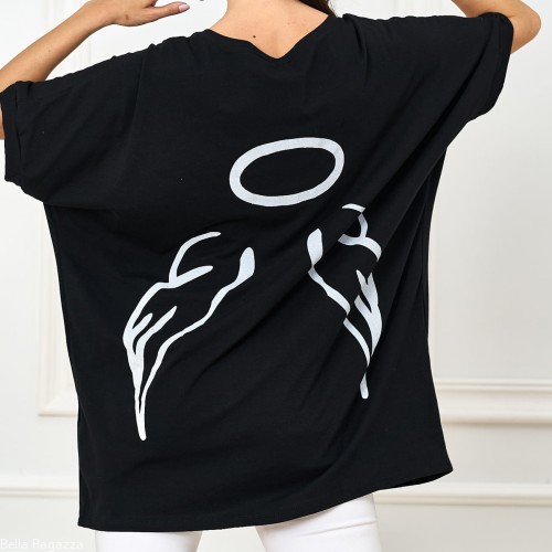 T-shirt Angel Black