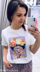 T-shirt z grafiką KAHLO Violet 