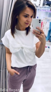 Bluzka z ozdobną kokardą BOW