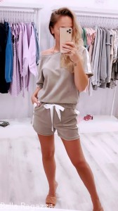 Komplet Welur Khaki
